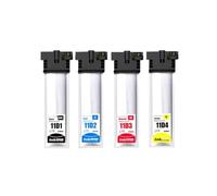 Bolsas de Tinta T11C1 T11D1 compatibles con Epson WF-C5390DW C5890D | Tinta pigmentada, chip incluido.(T11D 1set)