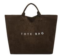 Bolsas de tota de gamuza falsa bolsos de hombro grandes para mujeres uso diario (café) (marrón claro)