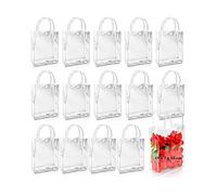 Bolsas de transparentes reutilizables PVC PVC Bolsa de fiesta transparente con mango para campos de bodas Bocadillos 40 piezas
