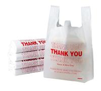 Bolsas de transporte | Bolsas de compras plegables | Bolsas transparentes para comestibles | Juego de 50 bolsas de agradecimiento con asas para basura de alimentos, organizador de comestibles de gran