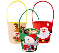 Bolsas De Tratamiento Navideño - Snack Festive BASS | Galletas De Chocolate Para Niños Goodie | Cascos De Galletas Decorativas De Vacaciones 3 Piezas | Para Los Niños Favorecen La De Chocolate