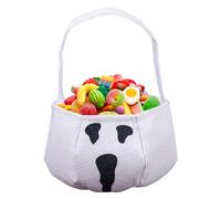Bolsas de trato de Halloween portátiles organizadores no tejidos con asas, cestas de almacenamiento para de miedo, ideales para mujeres, niños, niñas, adolescentes, jóvenes, hermanas, hijas