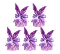 Bolsas de Treat de Pascua para niños, Bolsas de tratado de Easter Bunny - Bunny Ears Candy Treat Bolss,Boldes de regalo 5x con, favores de fiesta decoraciones de Pascua para bocadillos de galletas Em