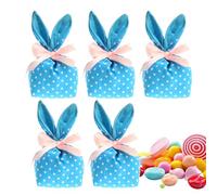 Bolsas de Treat de Pascua para niños, Bolsas de tratado de Easter Bunny,Bunny Ears Candy Treat Bolss - 5x bolsas de regalo reutilizables con, favores de fiesta, decoraciones de Pascua suministros par