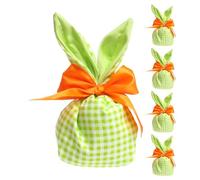 Bolsas de Treat de Pascua para niños, Bolsas de tratado de Easter Bunny,Bunny Ears Godie Bolss Almacenamiento de dulces | 5x decoraciones de Pascua reutilizables, favores de fiesta bolsas de regalo pa