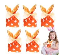 Bolsas de Treat de Pascua para niños, Bolsas de tratado de Easter Bunny - Bunny Ears Goodie Treat bolsas bolsas | 5x decoraciones de Pascua reutilizables, favores de fiesta bolsas de regalo para bocad