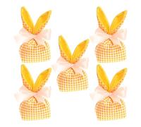 Bolsas de Treat de Pascua para niños, Bolsas de tratado de Easter Bunny | Bunny Ears Goodie Treat bolsas bolsas - Boldes de regalo 5x con, favores de fiesta decoraciones de Pascua para bocadillos de