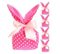 Bolsas de Treat de Pascua para niños, Bolsas de tratado de Easter Bunny - Bunny Ears Goodie Treat bolsas bolsas,5x decoraciones de Pascua reutilizables, favores de fiesta bolsas de regalo para bocadil