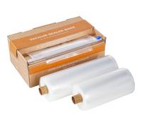 Bolsas de Vacío para Alimentos 20cmx1500cm/28cmx1500cm, Bolsa Gofrada incluye Cortadora, Sin BPA, Antidesgarro, para Envasado al Vacio/Sous Vide, para Cocinar al Vacío y Conservación de Alimentos