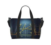 Bolsas de viaje amarillas con fórmula matemática, para fin de semana, para mujer, bolsa de gimnasio deportiva, bolsa de lona de entrenamiento, durante la noche, Black, Talla única
