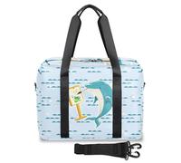 Bolsas de viaje con diseño de delfines divertidos para mujeres, hombres, niñas y niños, bolsa de fin de semana, bolsa de viaje de 32 L, bolsa grande para viajes, deportes, gimnasio, color, Big,