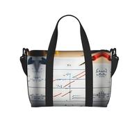 Bolsas de viaje con fórmula matemática, bolsa de viaje para fin de semana para mujer, bolsa de gimnasio deportiva, bolsa de lona de entrenamiento, durante la noche, Black, Talla única