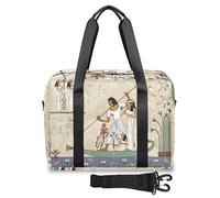 Bolsas de viaje con símbolo de Egipto para mujeres y hombres, bolsa de fin de semana del Antiguo Egipto, bolsa de 32 L, bolsa de mano grande para viajes, deportes, gimnasio, color, (32 L) UK,