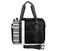 Bolsas de viaje con teclas de piano de música, para mujeres y hombres, notas, piano, fin de semana, bolsa de noche de 32 L, bolsa de mano grande para viajes, deportes, gimnasio, color, (32 L) UK,