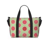 Bolsas de viaje de color verde sandía para mujer, bolsa deportiva de gimnasio, bolsa de lona para entrenamiento, durante la noche, Black, Talla única