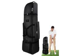 Bolsas de viaje de golf para aerolíneas, almacenamiento de club resistente con ruedas, organizador de equipaje plegable impermeable para exteriores, 13 x 13.7 x 53.1 pulgadas, accesorios de viaje para