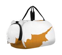 Bolsas de viaje de gran capacidad para gimnasio con compartimento para zapatos, para niños y niñas, Bandera nacional de Chipre, one size, Moderno / Equipada