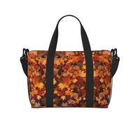Bolsas de viaje duraderas para mujer, diseño de hojas de arce que caen