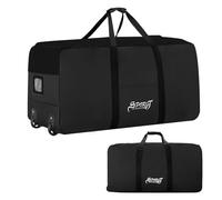 Bolsas de Viaje Grandes con Ruedas, 120L Bolsa de Deporte con Ruedas Impermeable, Bolsa Fin de Semana Plegable para Mujer Hombre, Bolsa Gimnasio para Viajes Deporte, 80x40x40cm (Negro)