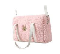 Bolsas de viaje multifunción para mamá, bolsa bordada de conejos, ligera, moderna, para colgar en el cochecito, pañal suave, bolsa de pañales de forro polar de cordero