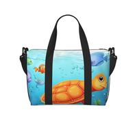 Bolsas de viaje para artículos personales, bolsa de equipaje de mano, bolsa de entrenamiento, ligera, impermeable, deportiva, bolsa de gimnasio, bolsa de fin de semana de tortuga y peces para mujeres
