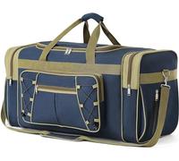 Bolsas de viaje para hombres, para fin de semana durante la noche, ligeras, extragrandes, Oxford, gimnasio, equipaje resistente, resistente al agua, para hombres y mujeres, 26 pulgadas (azul dorado), Azul Dorado, XL, X-Large