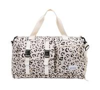Bolsas De Viaje Para Motores Leopardos Vacas Capacidad Práctica Gimnasio Oxford Multi Compartment Solt Uso Diario Bolsa Fitness Mujeres, beige, Mass Beauty
