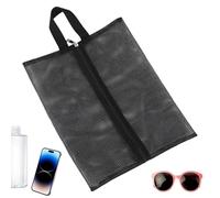 Bolsas de viaje para zapatos, bolsas de embalaje para zapatos,Bolsa de playa portátil | Bolsa de zapatos de malla de playa para empacar zapatos, bolsa de viaje para guardar zapatos, poc, Negro , Se