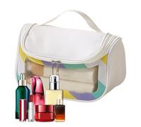 Bolsas de viaje transparentes para artículos de tocador, bolsa de cosméticos, bolsa de aseo transparente impermeable, bolsa de cosméticos de viaje, estuche de maquillaje visible para escapadas de fin