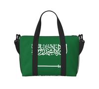 Bolsas de viaje versátiles para artículos personales de la bandera de Arabia Saudita para mujer, espaciosas bolsas de lona para viajes, bolsas de gimnasio para hombres, Negro -, Talla única