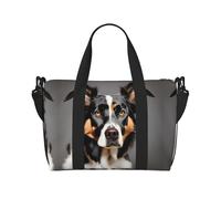 Bolsas de viaje versátiles para artículos personales de raza de perro para mujer, espaciosas bolsas de lona para viajes, bolsas de gimnasio para hombres, Negro -, Talla única