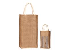 Bolsas de vino Bolsa reutilizable de lino con compartimento para botellas | Bolsa Para Alcohol Para Bebidas Alcohólicas Cumpleaños Navidad Pascua Descuento Diplomas Retiro