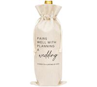 Bolsas de vino de boda, bolsa de champán con cordón, planificador de boda, esenciales, para casarse, regalos de compromiso para parejas, novias, señoras, 1 bolsa de vino, recuerdo de despedida de
