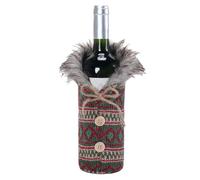 Bolsas de Vino de Navidad, Soporte Decorativo para Tejer, de Ropa para Botellas de Vino de Vacaciones, para Festivales Familiares, Vacaciones, Sala de Estar, Cocina, hogar, Bar, Tienda, Green