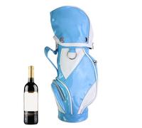 Bolsas de vino para botellas de vino, bolsa impermeable de poliuretano con cremallera de metal, bolsa de almacenamiento, y multifuncional para cancha, exterior, picnic, Blue, Refer to