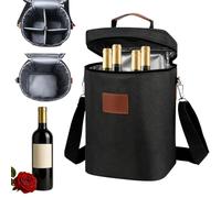 Bolsas de vino para viajes portátiles a prueba de fugas 4 - Enfriador | Bolsa de viaje para vino para picnics, camping, vacaciones, viajes, inauguración de la casa