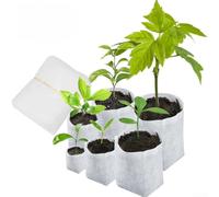 Bolsas de vivero biodegradables no tejidas para iniciación y propagación de plantas, macetas de cultivo de jardín para verduras, tomates, rosas con excelente (11 x 13 cm)