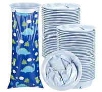 Bolsas de Vomito Coche,YouXiaor 10PCS Bolsas Desechables para Vómito Vomit Bag Bolsas Vomito Coche Niños 1000ml Bolsas de Vómito Portátiles Para Viajes Plegable Bolsas Para Vómitos (Azul)