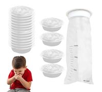 Bolsas de vómito para el coche, ligeras náuseas, prácticas para adultos, niños, 20 bolsas de vómito para enfermedades, enfermedades del automóvil, bolsa a prueba de fugas para adultos, enfermedad de