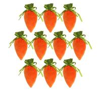 Bolsas de zanahoria: bonitas bolsas de Pascua con cordón de dibujos animados de 7.9 x 4.7 pulgadas, actividad de caza de huevos, 10 bolsas de golosinas de caramelos, suministros de fiesta