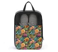Bolsas de zapatos de golf para viajes, mujeres y hombres, bolsas de zapatos de viaje con estampado colorido suculento para empacar en maleta, bolos, danza, punta, fútbol, tacos, organizador para