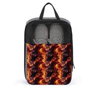 Bolsas de zapatos de golf para viajes, mujeres y hombres, bolsas de zapatos de viaje con estampado de llama roja para empacar en maleta, bolos, danza, punta, fútbol, tacos, organizador para gimnasio