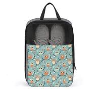 Bolsas de zapatos de golf para viajes, mujeres y hombres, bolsas de zapatos de viaje con estampado de búho colorido para empacar en maleta, bolos, danza, punta, fútbol, tacos, organizador para