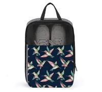 Bolsas de zapatos de golf para viajes, mujeres y hombres, bolsas de zapatos de viaje con estampado de colibrí colorido para empacar en maleta, bolos, danza, punta, fútbol, tacos, organizador para