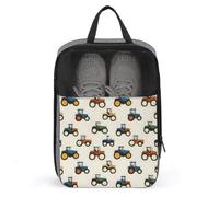 Bolsas de zapatos de golf para viajes, mujeres y hombres, bolsas de zapatos de viaje con estampado de tractor colorido para empacar en maleta, bolos, danza, punta, fútbol, tacos, organizador para