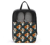 Bolsas de zapatos de golf para viajes, mujeres y hombres, bolsas de zapatos de viaje con estampado de cachorros Beagle para empacar en la maleta, bolos, danza, punta, fútbol, tacos, organizador para