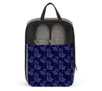 Bolsas de zapatos de golf para viajes, mujeres y hombres, bolsas de zapatos de viaje con estampado de botas de vaquero cibernéticas para empacar en maleta, bolos, danza, punta, fútbol, tacos