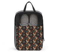 Bolsas de zapatos de golf para viajes para mujeres y hombres, bolsas de zapatos de viaje góticas con estampado de calavera de pájaro de fuego para empacar en maleta, bolos, baile, punta, fútbol, tacos
