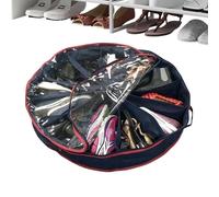 Bolsas de Zapatos para Almacenamiento | Bolsa de Almacenamiento de Zapatos de Tela con 10 divisores, Bolsas de Zapatos de Viaje con Tapa Transparente, organizadores de Armario multifunción
