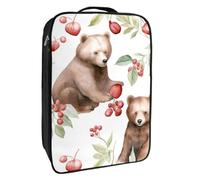 Bolsas de Zapatos para Viajes,Bolsas de Zapatos de Viaje para Embalaje,Bolsa de Viaje de Zapatos,Amigo Floral Conejo y Oso